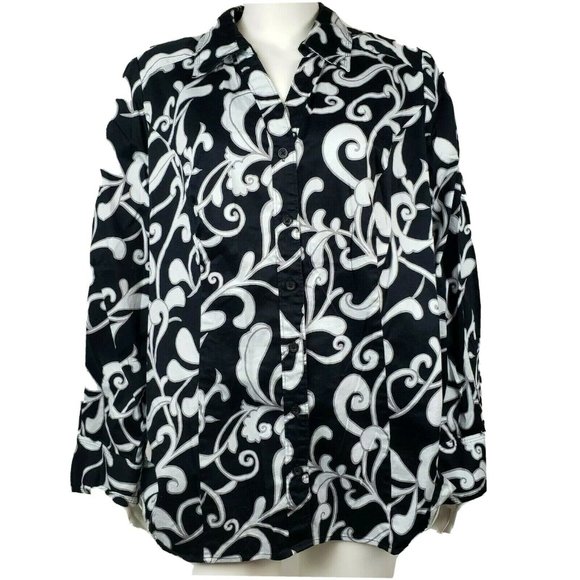 lane bryant white button down shirt